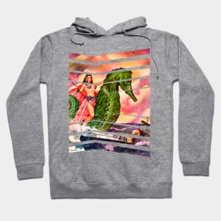 Seahorse Retro Vintage Girl Hoodie